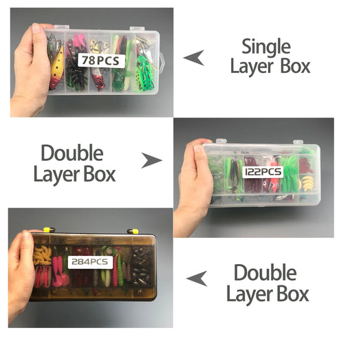 Fishing Lures Kit for Topwater Bait Rigs - Versatile Tackle