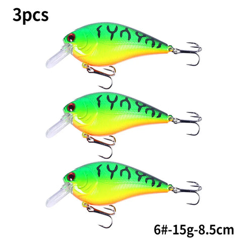 8.5cm 15g Rattling Crankbait Lure for Bass Pike