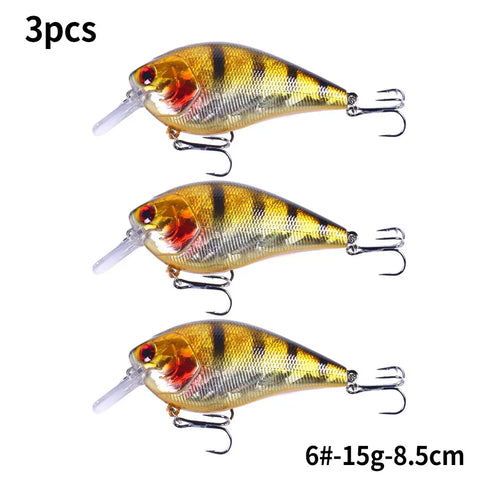 8.5cm 15g Rattling Crankbait Lure for Bass Pike
