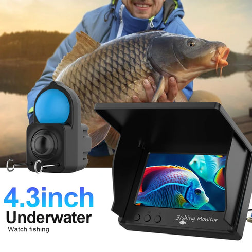 Underwater Camera 1080p 4.3 Inch LCD Endoscope Waterproof Night Vision for Clear Fishing Insights