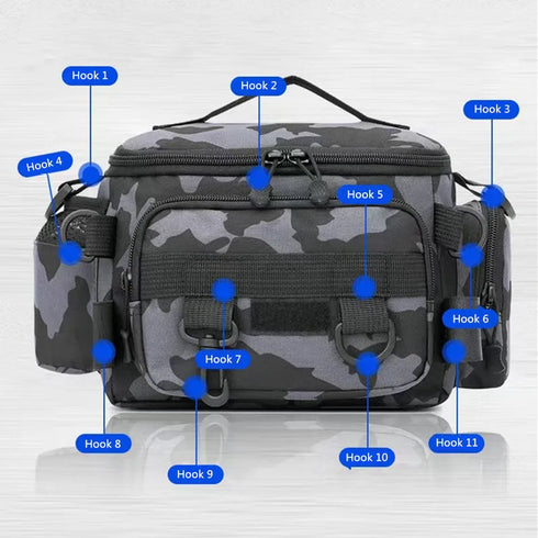 Fishing Tackle Shoulder Bag Portable Storage for Outdoor Sports - Waterproof and Spacious Design