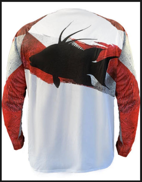 Mens Hogfish Diver Fishing Performance Shirt for Sun Protection - UPF 50+ and Moisture-Wicking