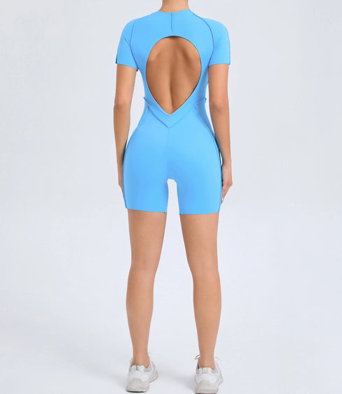 Stylish Short Wetsuit For Women Backless Scrunch Booty