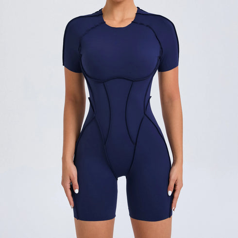 Stylish Short Wetsuit For Women Backless Scrunch Booty