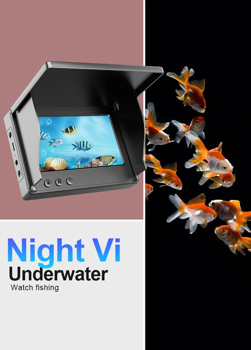 Underwater Camera 1080p 4.3 Inch LCD Endoscope Waterproof Night Vision for Clear Fishing Insights