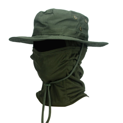 Camouflage Boonie Cap Balaclava Hat Suit for Outdoor Comfort and Sun Protection