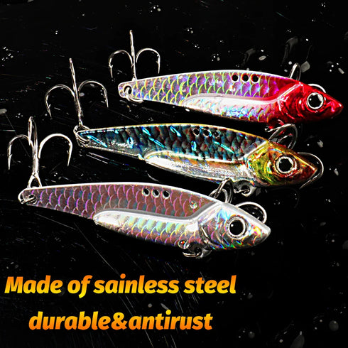 Spinner Spoon Metal Jig Bait 7g 10g 16g 20g VIB Sinking Lure for Big Fish Attraction