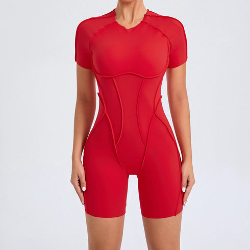 Stylish Short Wetsuit For Women Backless Scrunch Booty