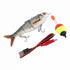 Robotic Swimming Lure Multi Jointed Rechargeable Electric Fishing Lure with Green LED Light for Night Fishing