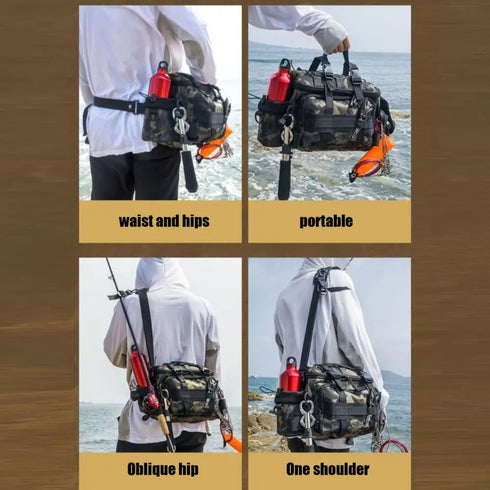 Fishing Tackle Shoulder Bag Portable Storage for Outdoor Sports - Waterproof and Spacious Design