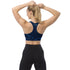 Knottytails Blue Mahi-mahi Longline Sports Bra for Workouts - Ultimate Support and Comfort