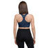 Knottytails Blue Mahi-mahi Longline Sports Bra for Workouts - Ultimate Support and Comfort