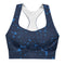 Knottytails Blue Mahi-mahi Longline Sports Bra for Workouts - Ultimate Support and Comfort