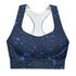 Knottytails Blue Mahi-mahi Longline Sports Bra for Workouts - Ultimate Support and Comfort