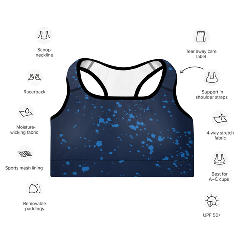 Blue MahiMahi Padded Sports Bra for Ultimate Comfort and Support