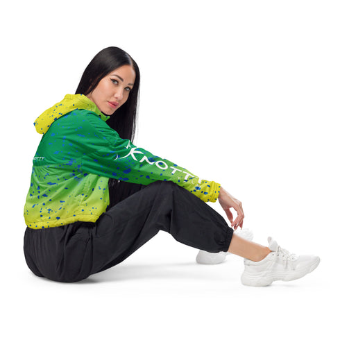 Women’s Mahi-mahi Cropped Windbreaker for Stylish Adventures, Waterproof and Lightweight
