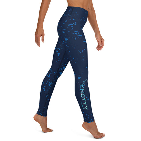 Blue Mahi Mahi Leggings for Yoga and Workout Performance with Four-Way Stretch