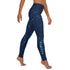 Blue Mahi Mahi Leggings for Yoga and Workout Performance with Four-Way Stretch