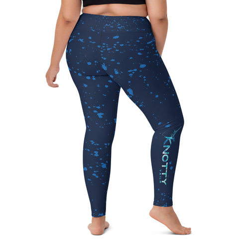 Blue Mahi Mahi Leggings for Yoga and Workout Performance with Four-Way Stretch