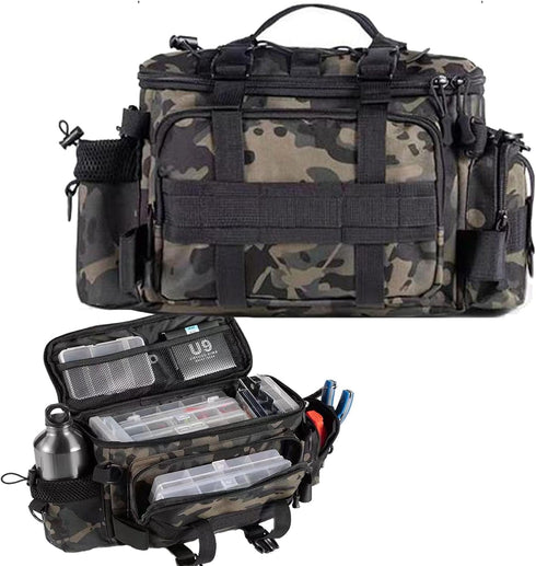Fishing Tackle Shoulder Bag Portable Storage for Outdoor Sports - Waterproof and Spacious Design