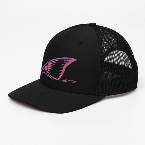 Redfish Tail Neon Pink Embroidered Mesh Back Trucker Cap for Ultimate Comfort and Style