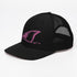 Redfish Tail Neon Pink Embroidered Mesh Back Trucker Cap for Ultimate Comfort and Style
