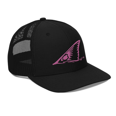 Redfish Tail Neon Pink Embroidered Mesh Back Trucker Cap for Ultimate Comfort and Style