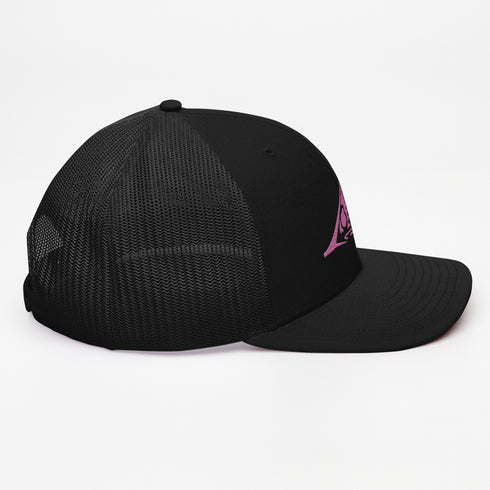 Redfish Tail Neon Pink Embroidered Mesh Back Trucker Cap for Ultimate Comfort and Style