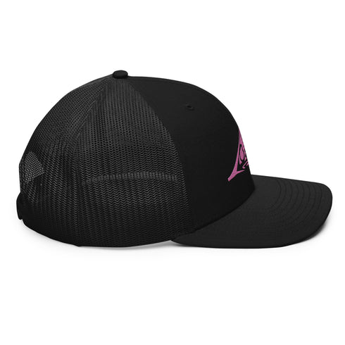 Redfish Tail Neon Pink Embroidered Mesh Back Trucker Cap for Ultimate Comfort and Style