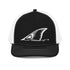 White Redfish Tail Embroidered Trucker Cap for Outdoor Style - Adjustable Comfort and Classic Fit
