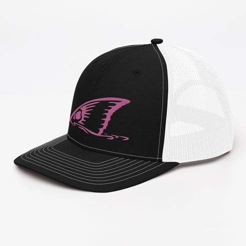 Redfish Tail Neon Pink Embroidered Mesh Back Trucker Cap for Ultimate Comfort and Style