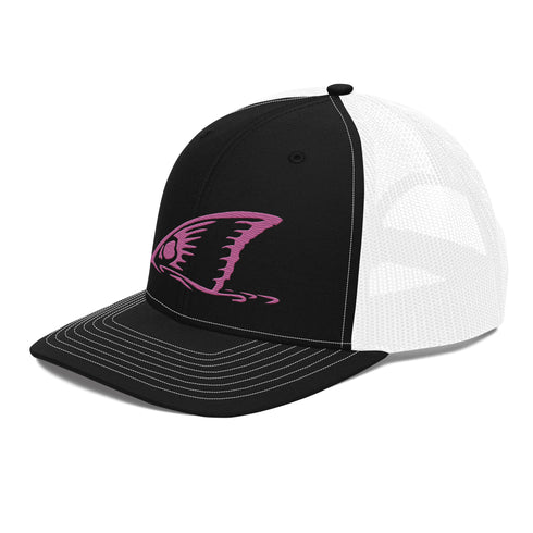 Redfish Tail Neon Pink Embroidered Mesh Back Trucker Cap for Ultimate Comfort and Style