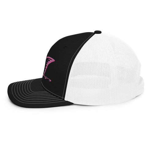 Redfish Tail Neon Pink Embroidered Mesh Back Trucker Cap for Ultimate Comfort and Style