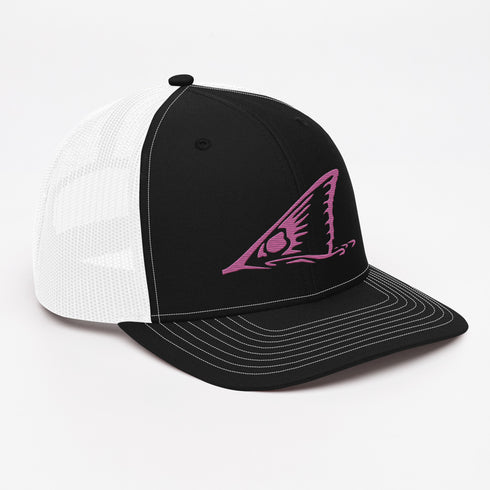 Redfish Tail Neon Pink Embroidered Mesh Back Trucker Cap for Ultimate Comfort and Style