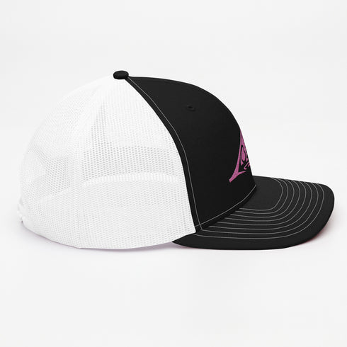 Redfish Tail Neon Pink Embroidered Mesh Back Trucker Cap for Ultimate Comfort and Style