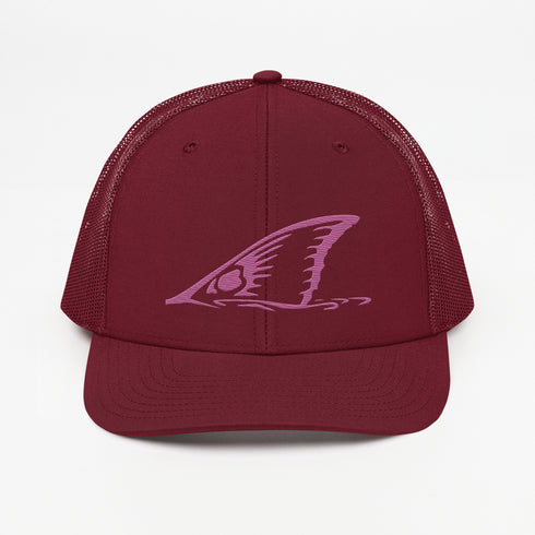 Redfish Tail Neon Pink Embroidered Mesh Back Trucker Cap for Ultimate Comfort and Style