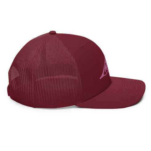 Redfish Tail Neon Pink Embroidered Mesh Back Trucker Cap for Ultimate Comfort and Style