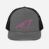 Redfish Tail Neon Pink Embroidered Mesh Back Trucker Cap for Ultimate Comfort and Style