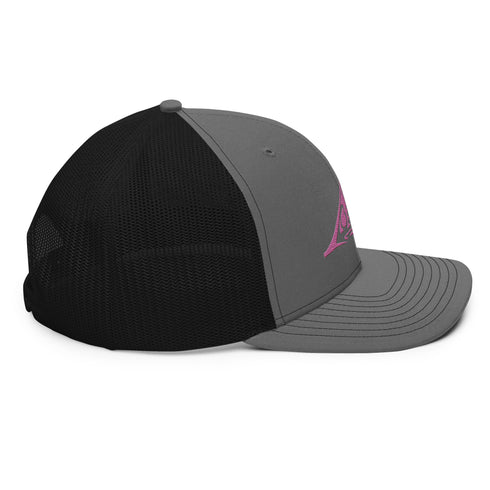 Redfish Tail Neon Pink Embroidered Mesh Back Trucker Cap for Ultimate Comfort and Style