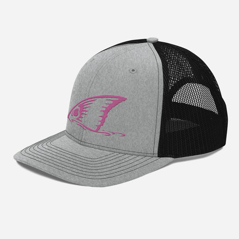 Redfish Tail Neon Pink Embroidered Mesh Back Trucker Cap for Ultimate Comfort and Style