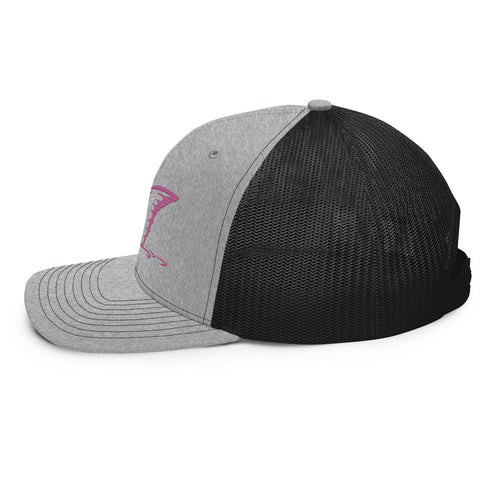 Redfish Tail Neon Pink Embroidered Mesh Back Trucker Cap for Ultimate Comfort and Style