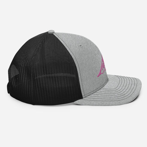 Redfish Tail Neon Pink Embroidered Mesh Back Trucker Cap for Ultimate Comfort and Style