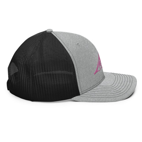 Redfish Tail Neon Pink Embroidered Mesh Back Trucker Cap for Ultimate Comfort and Style
