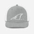White Redfish Tail Embroidered Trucker Cap for Outdoor Style - Adjustable Comfort and Classic Fit