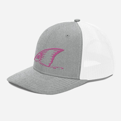 Redfish Tail Neon Pink Embroidered Mesh Back Trucker Cap for Ultimate Comfort and Style