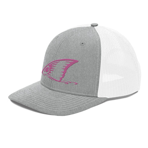 Redfish Tail Neon Pink Embroidered Mesh Back Trucker Cap for Ultimate Comfort and Style