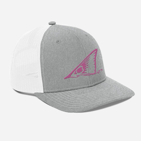 Redfish Tail Neon Pink Embroidered Mesh Back Trucker Cap for Ultimate Comfort and Style
