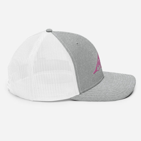 Redfish Tail Neon Pink Embroidered Mesh Back Trucker Cap for Ultimate Comfort and Style