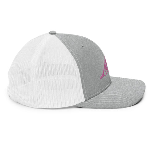 Redfish Tail Neon Pink Embroidered Mesh Back Trucker Cap for Ultimate Comfort and Style