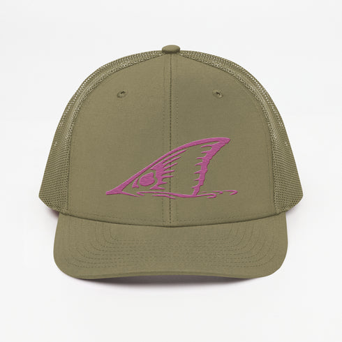Redfish Tail Neon Pink Embroidered Mesh Back Trucker Cap for Ultimate Comfort and Style